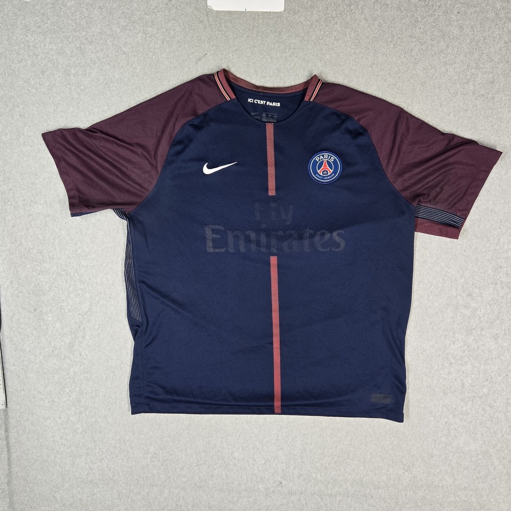 Paris Saint-Germain Men Jersey XXL Navy Nike Soccer Kit 2017 Home READ
